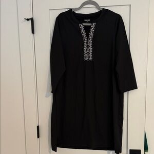 NWT Lands' End Black Coverup with White Detailing
